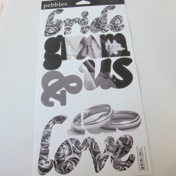 Scrapbooking Stickers For Paper Crafts Bride Groom Love Newlywed NWT - Picture 4 of 4